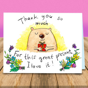 Thank you for gift greeting card by Nicole Janes