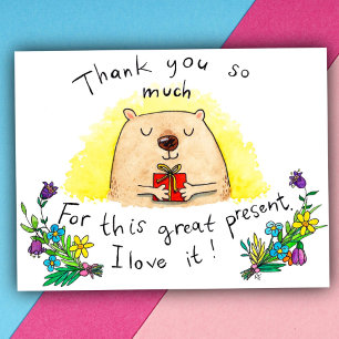 Thank you for gift postcard by Nicole Janes