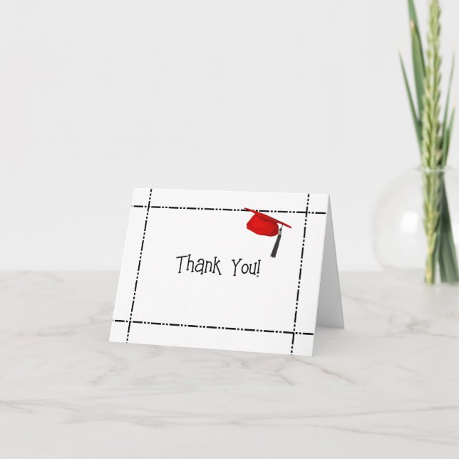 Thank You For Graduation Gift With Red Cap (Front)