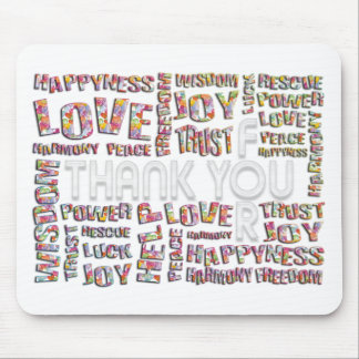 Thank You For ... Hearts | make your own backgr. Mouse Pad