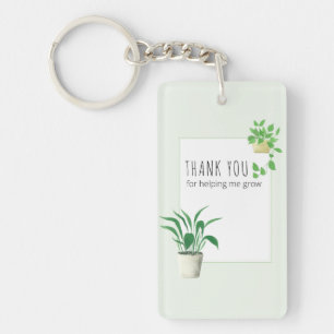 Thank You for Helping Me Grow House Plants Key Ring