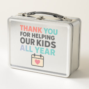 Thank You For Helping Us Grow All Year   Inclusion Metal Lunch Box