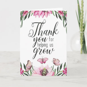 Thank You For Helping Us Grow - Thank You Card