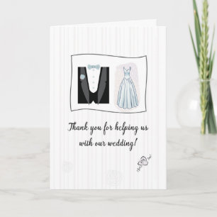 Thank You for Helping us with our Wedding Tuxedo Card