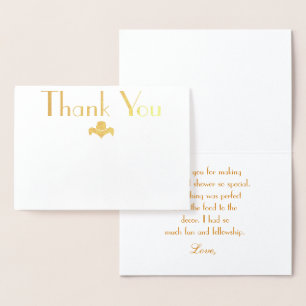 Thank You for hosting my bridal shower Foil Card
