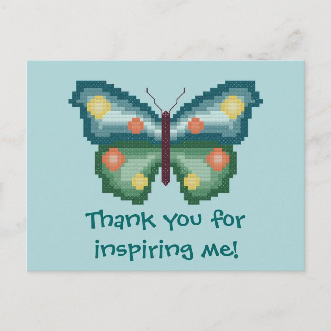 Thank you for inspiring me! Butterfly Postcard (Front)