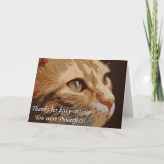 Thank you for kitty-sitting card