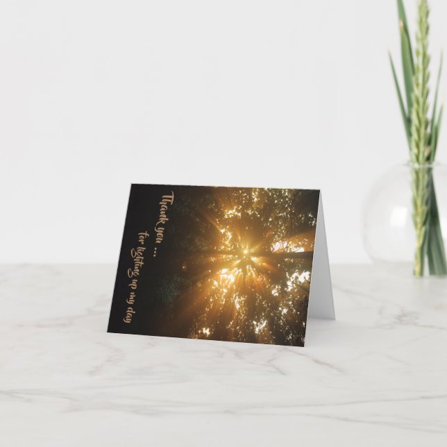 "Thank you... for lighting up my day"  cards (Front)