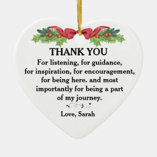 Thank You For listening, for guidance... Ceramic Ornament
