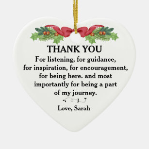 Thank You For listening, for guidance... Ceramic Ornament