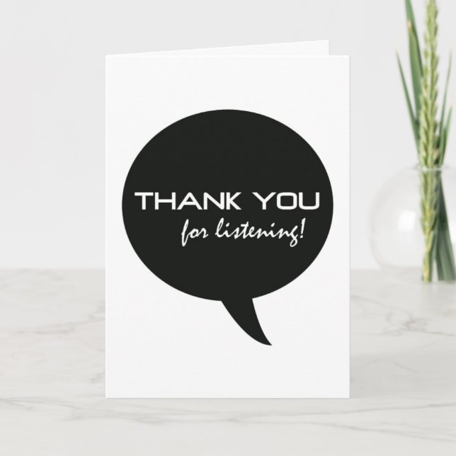 **THANK YOU** FOR **LISTENING" IN TIME OF NEED! THANK YOU CARD (Front)