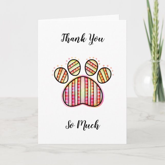 Thank You For Looking After My Pet Card (Front)