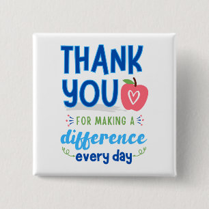 Thank You for Making a Difference 15 Cm Square Badge