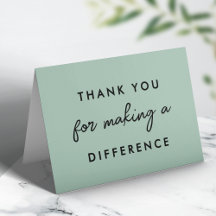 Thank you for Making a Difference Card