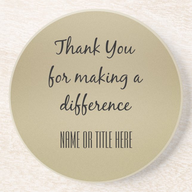Thank you for Making a Difference Coaster (Front)