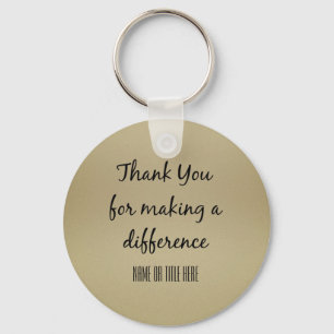 Thank You for Making a Difference Personalised Key Ring