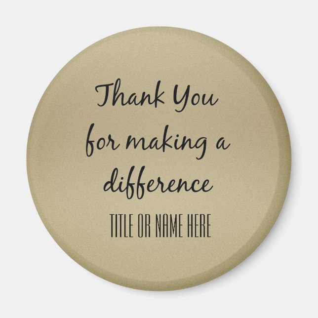 Thank You for Making A Difference Personalised Magnet (Front)