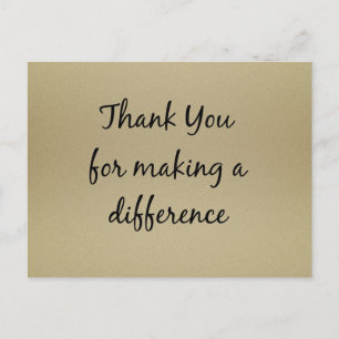 Thank you for Making a Difference Postcard