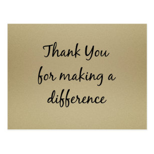 Thank you for Making a Difference Postcard