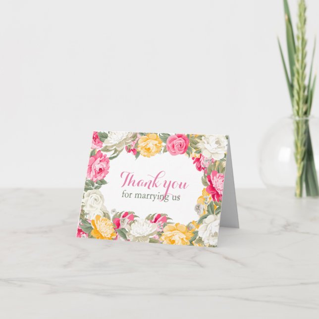 Thank You For Marring Us Card (Front)