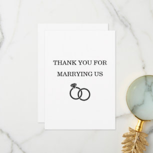 Thank You For Marrying Us Card