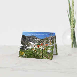 Thank You For Memorial Contribution, Note, Nature Card