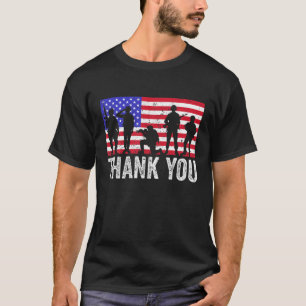 Thank You For Men Women Kid Girl Boy Patriotic Ame T-Shirt