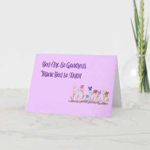 Thank You for Money Gift