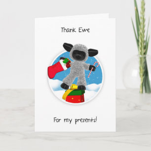 Thank You For My Christmas Presents - Little Sheep Card