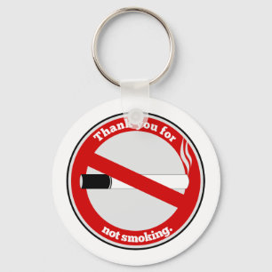 Thank you for not smoking key ring