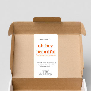 Thank You For Order 70's   Orange and Grey Retro