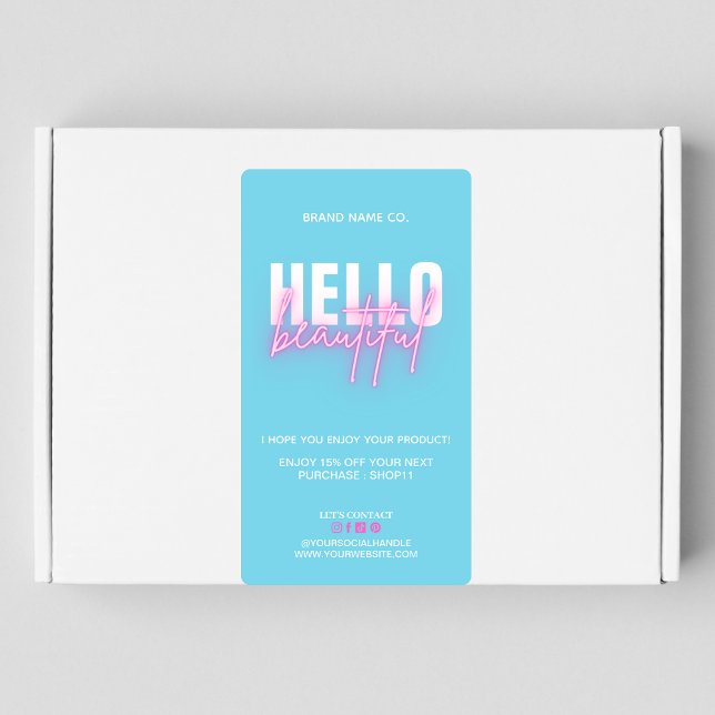 Thank You For Order Blue Pink | Hello beautiful  (Creator Uploaded)