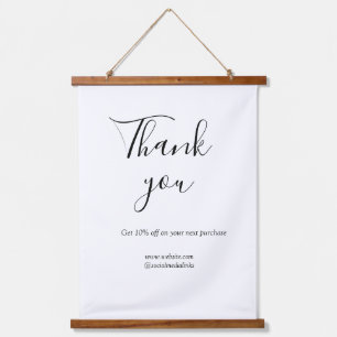 Thank you for order discount code website social b hanging tapestry