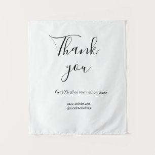 Thank you for order discount code website social b tapestry