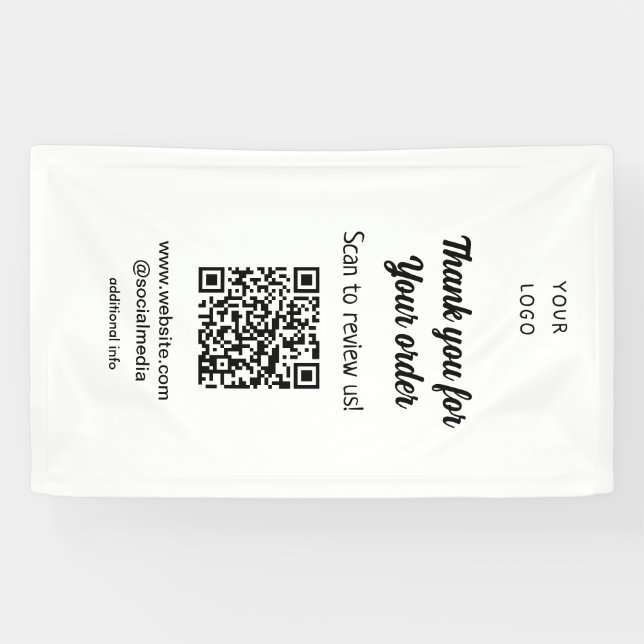 Thank you for order scan Review us business logo Banner (Horizontal)