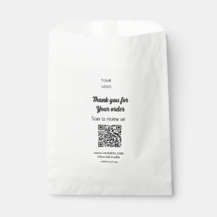 Thank you for order scan Review us business logo Favour Bag