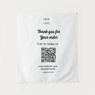 Thank you for order scan Review us business logo Tapestry