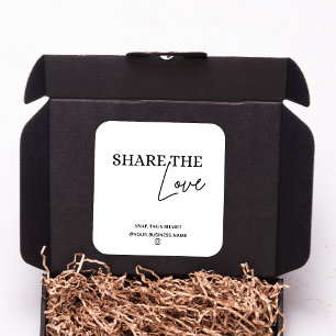 Thank You For Order   Share The Love  Social Media Square Sticker