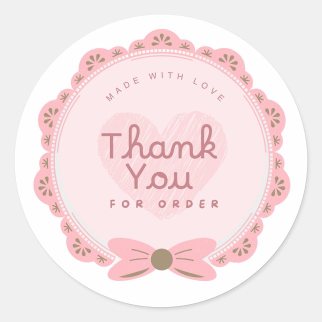 Thank You For Order Sticker (Front)