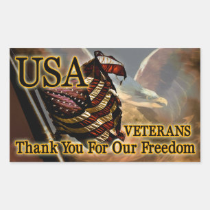 Thank You For Our Freedom America Rectangular Sticker