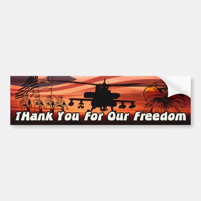 Thank You For Our Freedom! Bumper Sticker (Front)