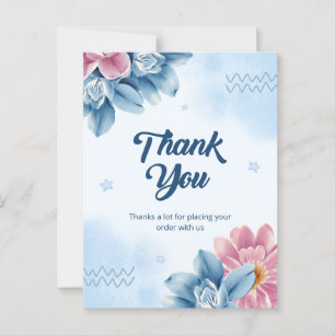 Thank you for placing order postcard