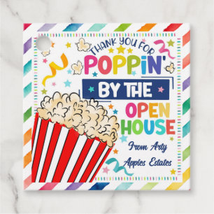 thank you for poppin by the open house real estate favour tags