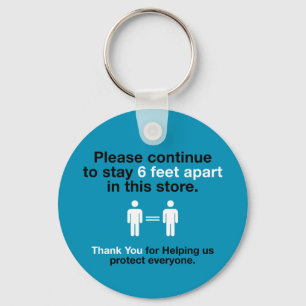 Thank You For Practicing Social Distancing Key Ring