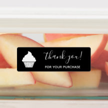 Thank You For Purchase Black Customised Logo