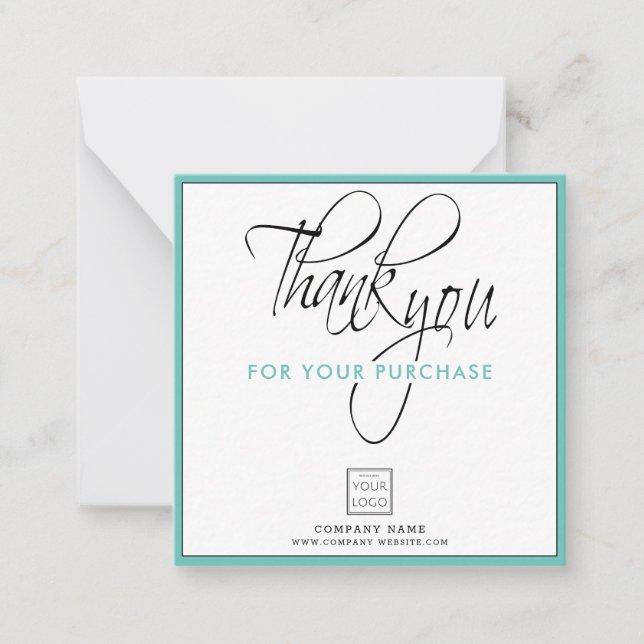  Thank You For Purchase Business Logo Company Name Card (Front)