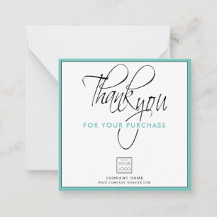 Thank You For Purchase Business Logo Company Name Card