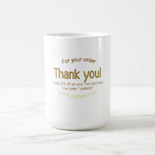 Thank you for purchase gold family business detail coffee mug
