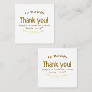 Thank you for purchase gold family business detail loyalty card