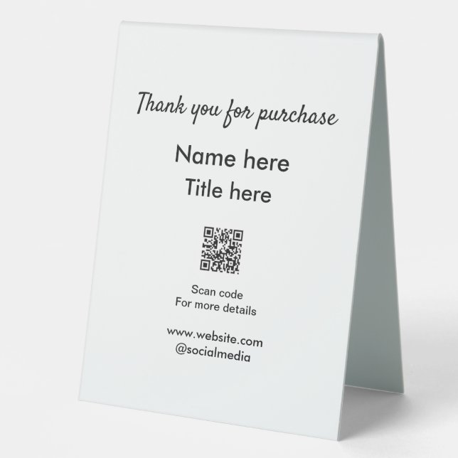 Thank you for purchase name title here scan QR (Front)
